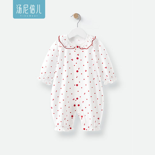 汤尼倍儿婴儿连体衣女宝宝夏季薄