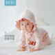 汤尼倍儿新生儿护耳帽纯棉春秋女宝外出防风护囟门帽夏季 婴儿帽子