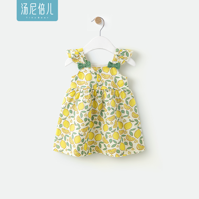 汤尼倍儿 宝宝夏季连衣裙婴儿无袖背心小裙子纱布薄款花边公主裙