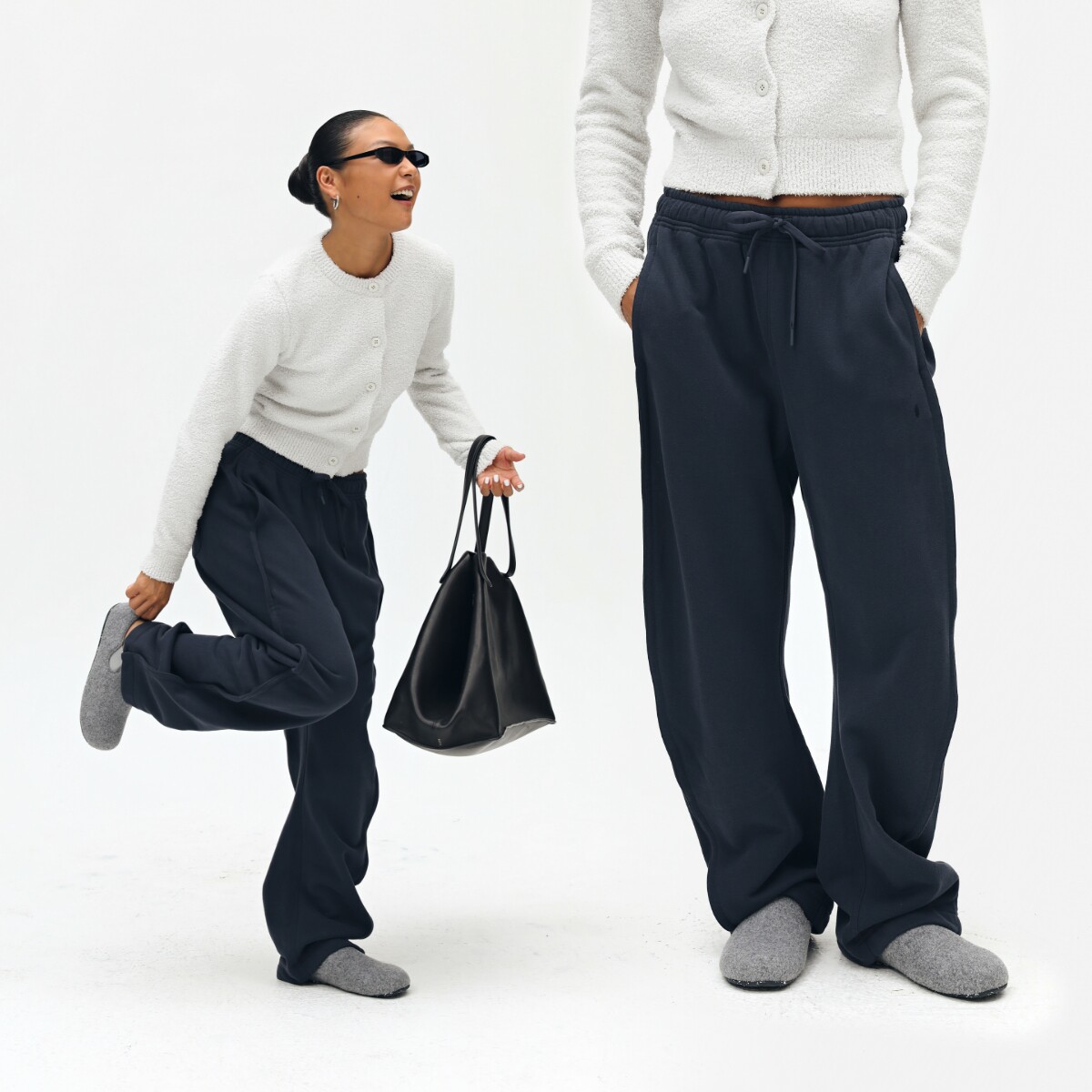 Oneup2026新款黑色斜纹抽绳垂感香蕉休闲美式小个子男女款卫裤潮