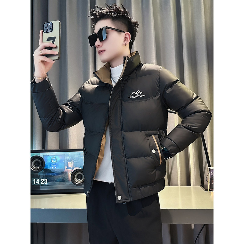 秋冬款高端羽绒服男装修身韩版棉衣2025新款爆款短款棉服痞帅外套