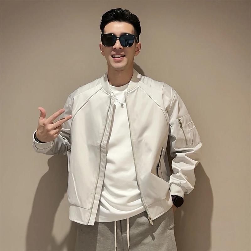 cleanfit美式飞行员夹克男春季穿搭潮牌高级感短款棒球服工装外套