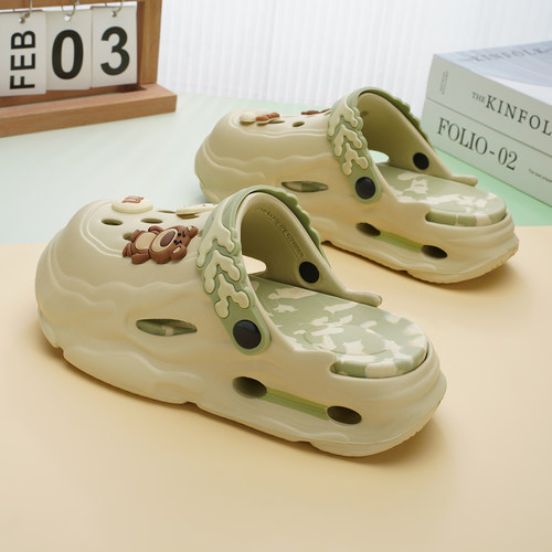 洞洞鞋女新款夏季软底凉拖防滑轻便拖鞋女士增高沙滩厚底情侣凉鞋