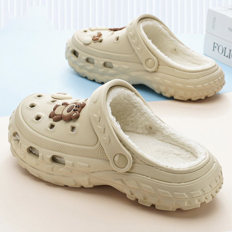 加绒保暖防滑软底增高防水棉鞋女