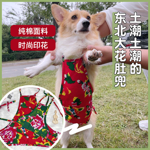 狗狗肚兜围裙防脏东北柯基泰迪