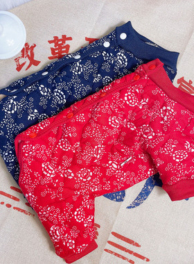 三层加棉加绒狗狗包肚四脚衣服秋冬保暖泰迪比熊博美法牛公母可穿