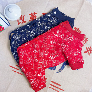 三层加棉加绒狗狗包肚四脚衣服秋冬保暖泰迪比熊博美法牛公母可穿