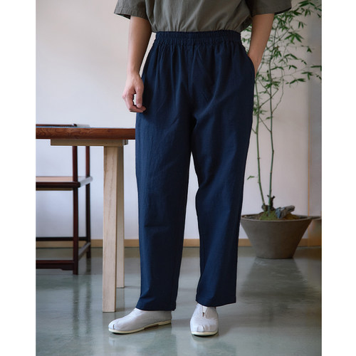 【照本堂棉麻】直筒裤原创设计中国风宽松舒适休闲21支长裤M2030