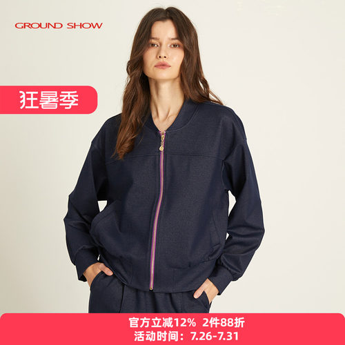 藏青色棒球服阁兰秀运动休闲