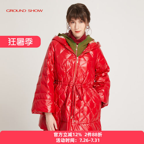新款红色棉服保暖舒适棉衣女