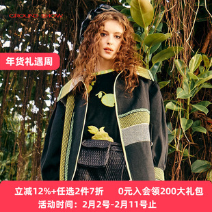 【商场同款】阁兰秀秋冬新品大翻领飒爽短外套小众设计感上衣女装