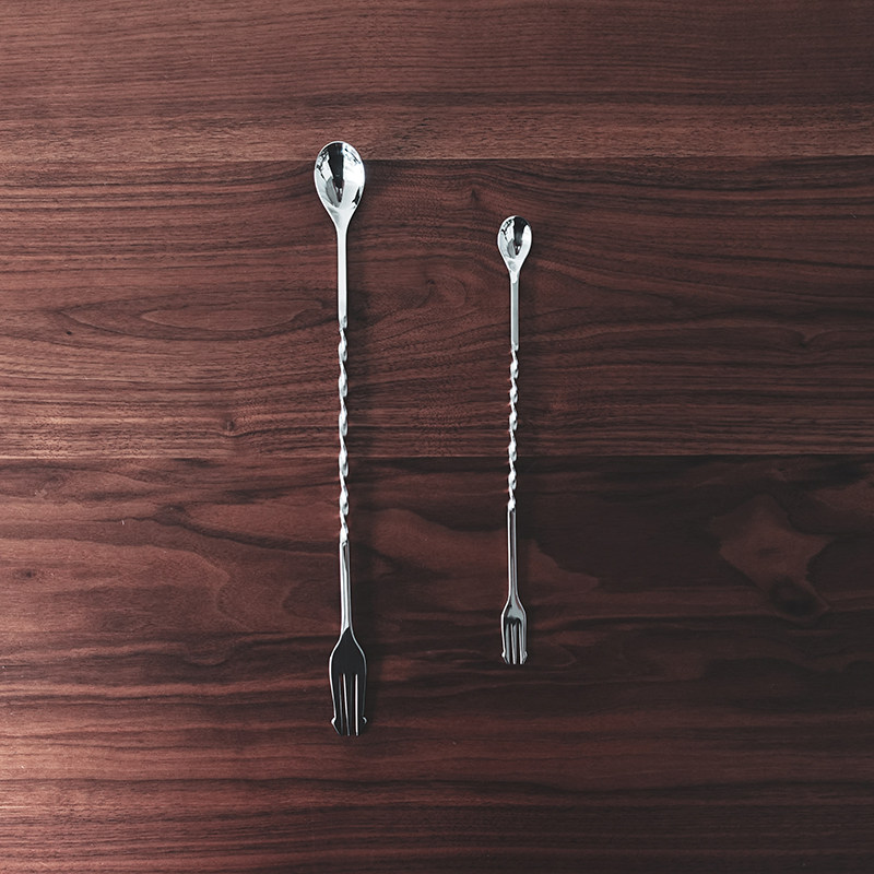 日本青芳制作所AOYOSHI不锈钢双头搅拌饮料勺鸡尾酒工具调酒吧勺