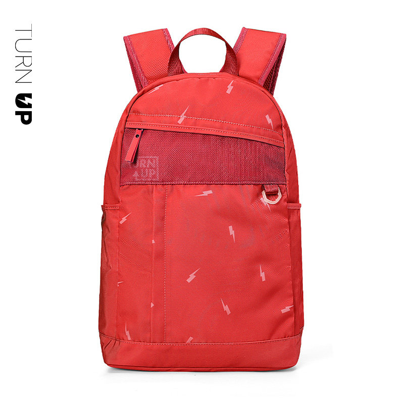 TURNUP闪电印花双肩包大学生旅行背包男生高中生大容量通勤书包女