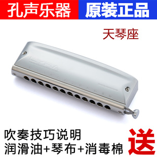 专业演奏乐器天琴座半音阶口琴12孔LYRA金属琴格新手成人初学练习