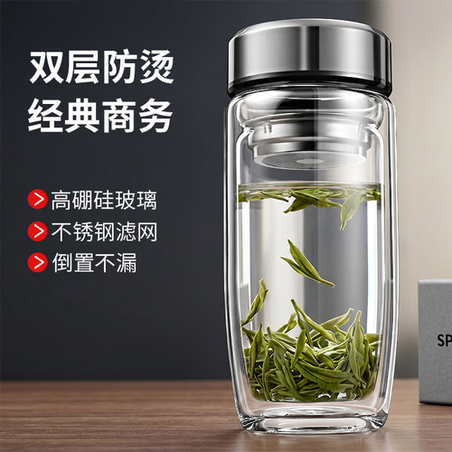 【运输破损包赔】双层玻璃杯