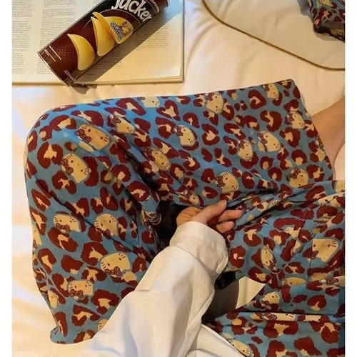 秋冬季德绒保暖睡裤长裤