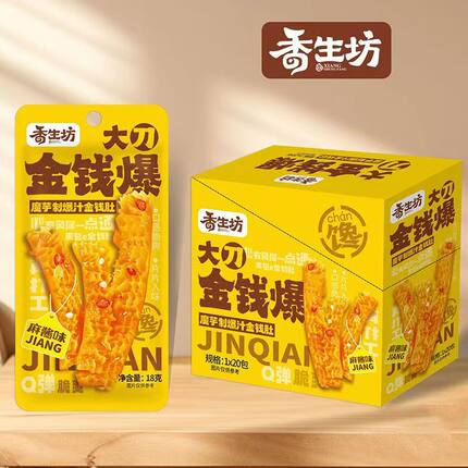 香生坊金钱爆大刀魔芋爽脆爽麻酱毛肚制爆汁香辣即食休闲小吃零食