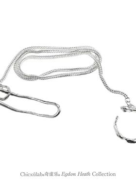 奇虚乐Chicxūlab 素银钩扣多用银链 双耳骨夹/戒指手链/项链