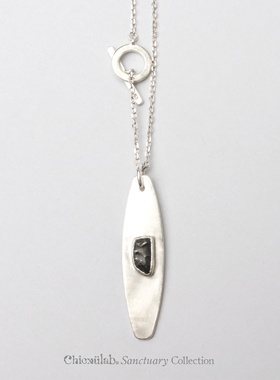 奇虚乐Chicxūlab 阿林陨铁镶嵌 盾牌素银项链