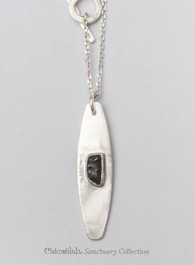 奇虚乐Chicxūlab 阿林陨铁镶嵌 盾牌素银项链