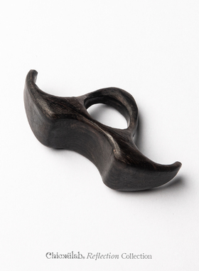 奇虚乐Chicxūlab 黑檀M形假连指戒指