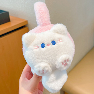 秋冬保暖卡通猫咪耳罩儿童毛绒耳包男女童防冻御寒耳暖耳包