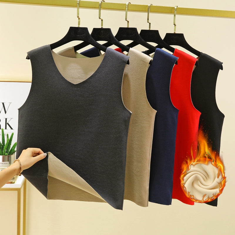 德绒保暖背心男秋冬加绒加厚上衣