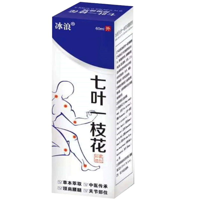 2送1,3送2冰浪七叶一枝花抑菌喷剂60ml皮肤外用颈肩腰腿关节部位