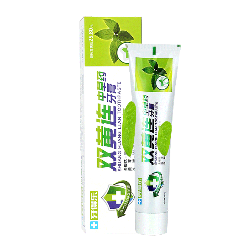 老包装荔果双黄连牙膏草本牙膏160g正品原牙得乐双黄连草本牙膏