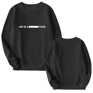 亚朵酒店工作服卫衣秋冬季黑色圆领外套男女员工装定制前台上衣服