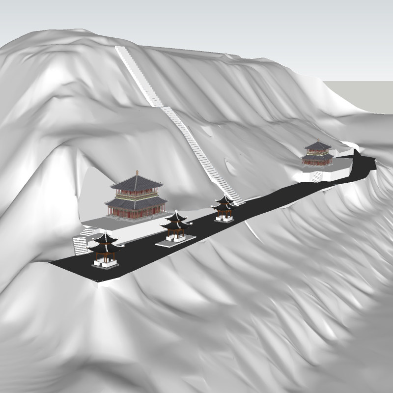 SU草图大师代做地形和道路模型sketchup建模坡度坡向高程等分析图