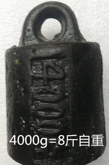 包邮促销铸铁木杆秤砣勾称砣带孔增砣老式手提秤吊拖穿绳砝码生铁