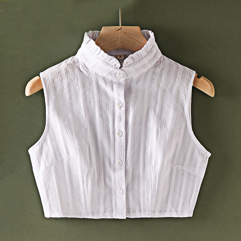 葵柔假领子女棉提花休闲内搭毛衣