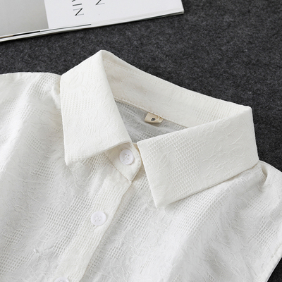 女款百搭风纯棉荷叶边打底假领子