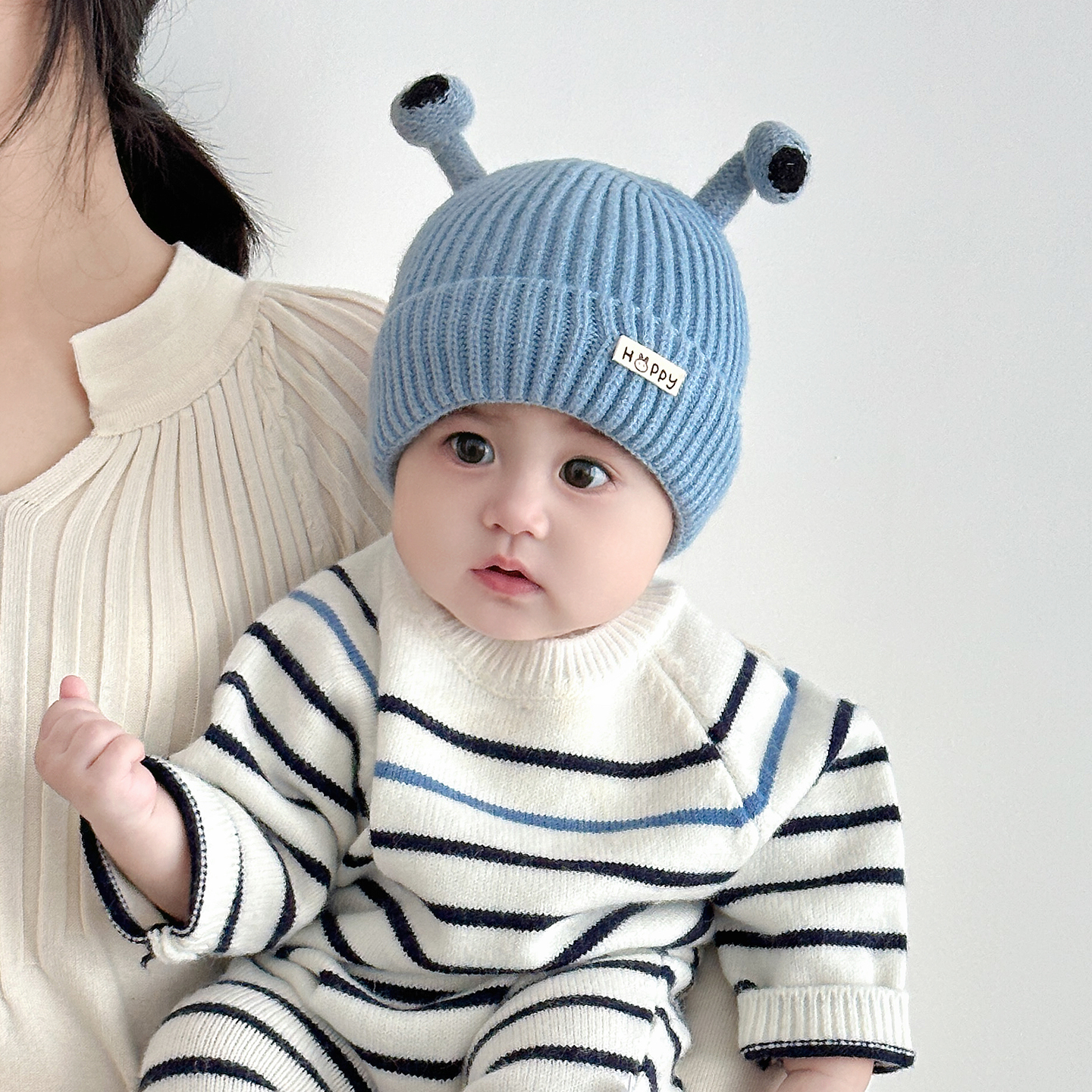 彼彼熊毛线帽针织帽可爱保暖防风