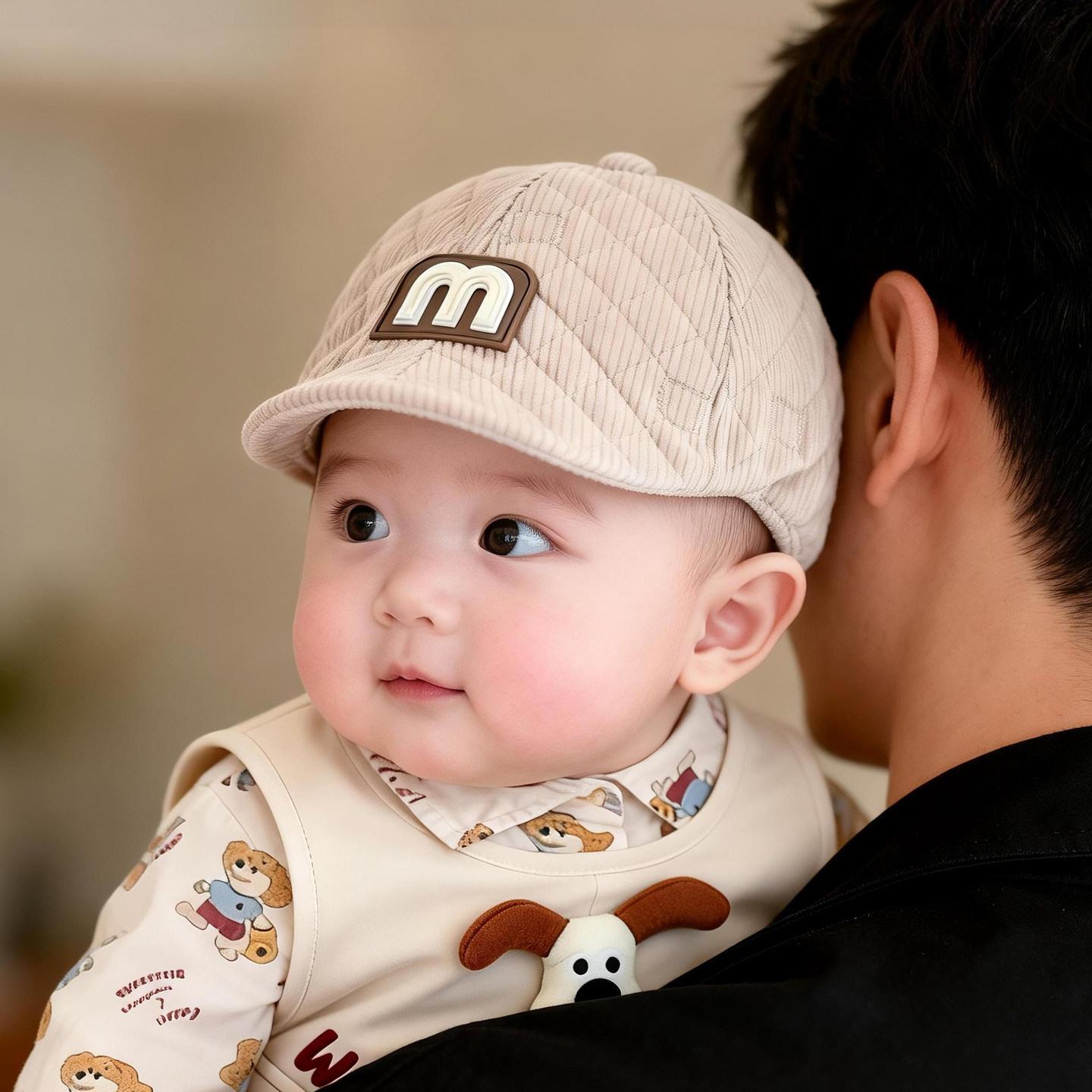 婴儿帽子春秋季宝宝鸭舌帽遮阳帽儿童贝雷帽男童防晒太阳帽秋冬天