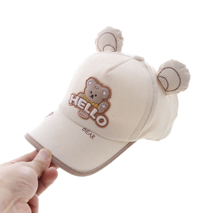 儿童帽子春秋薄款男孩宝宝棒球帽秋冬季女童外出鸭舌帽遮阳帽冬天