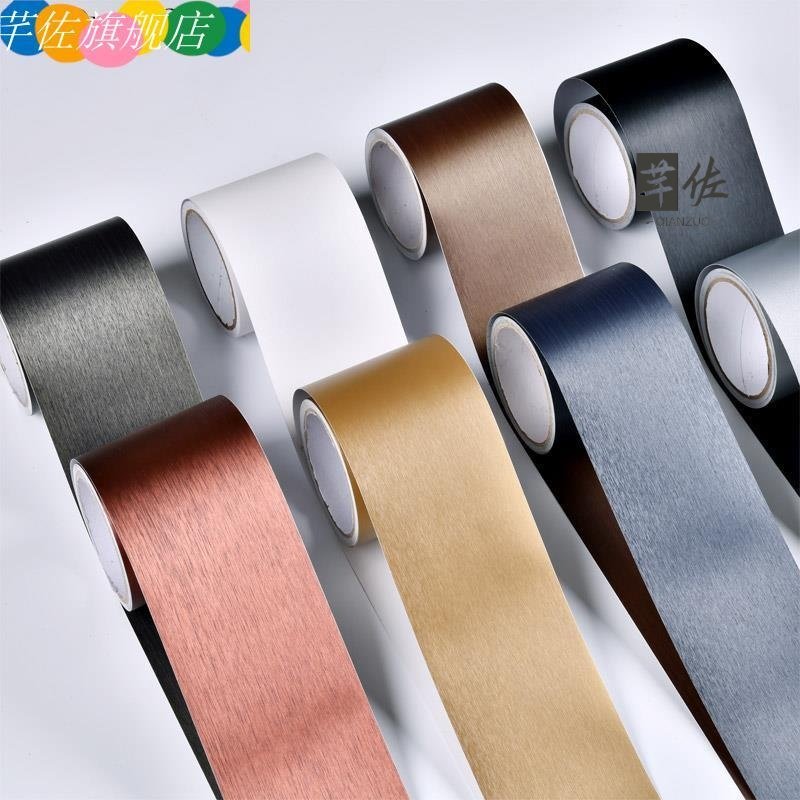 门框贴纸加厚金属拉丝客厅吊顶装饰线条金色pvc自粘贴翻新改色,家居饰品,软装墙贴,淘宝优惠券,粉丝福利购,淘宝优惠卷