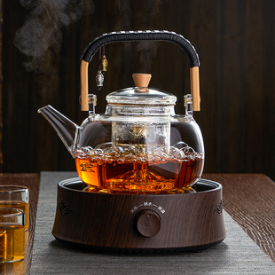 玻璃煮茶壶耐高温蒸煮茶器提梁壶电陶炉家用烧水壶泡茶壶茶具套装