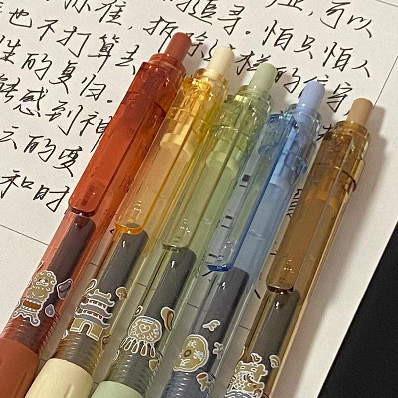 kaco按动大容量顺滑黑色速干笔