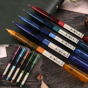 点石904直液式 复古笔 速干走珠笔0.5mm办公学生用彩色签字笔水笔