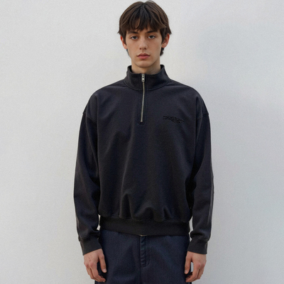 ATHIRI  美式复古Polo Sport水洗套头半拉链帽衫卫衣HalfZip