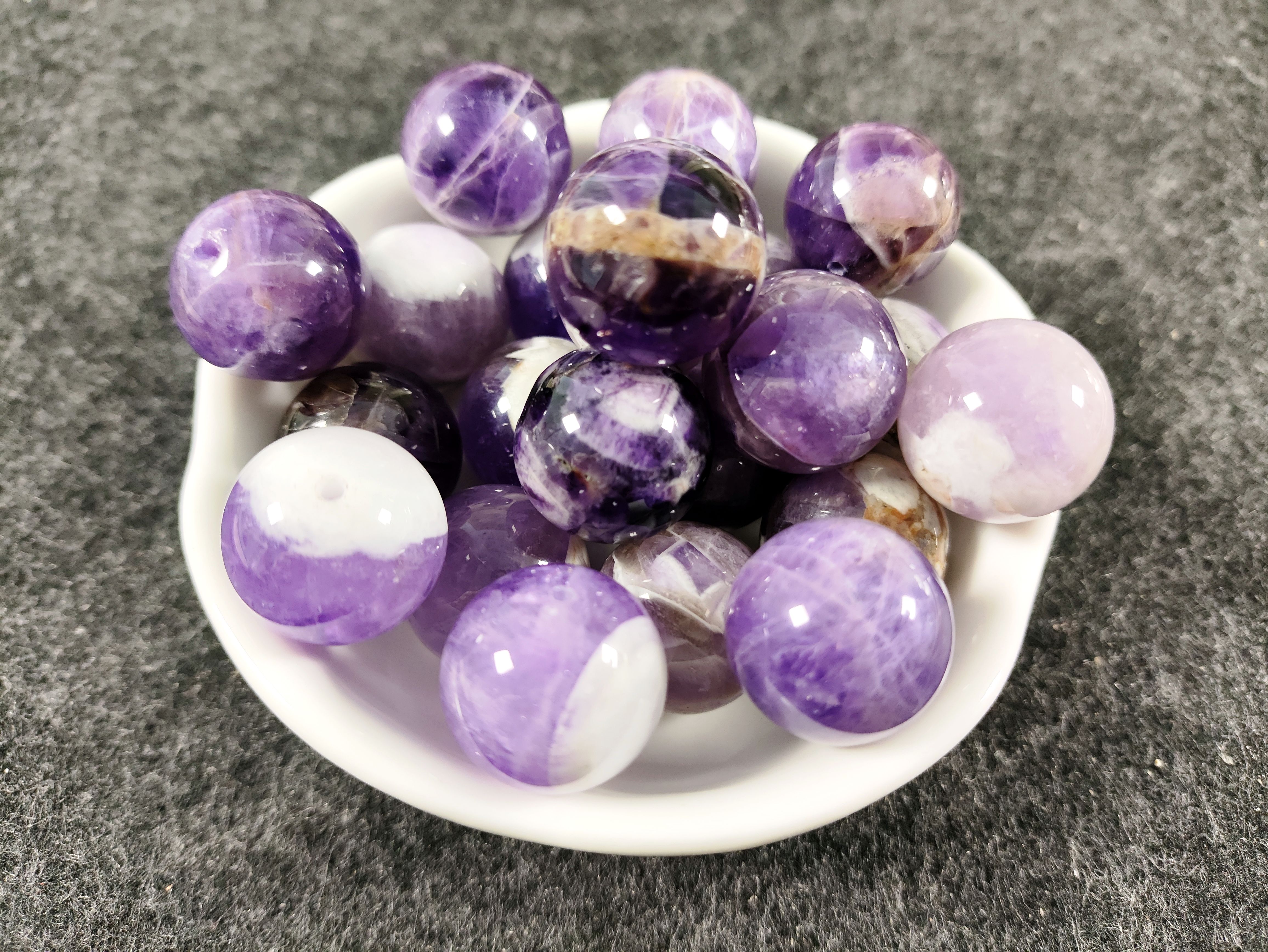 天然梦幻紫水晶圆珠18mm+可选45元/1个