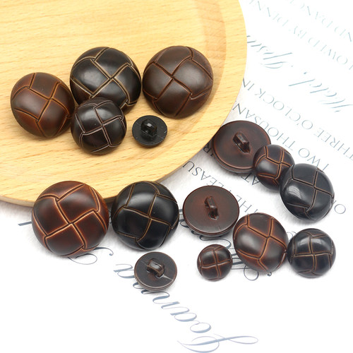 树脂圆形龟纹扣皮扣大衣毛衣