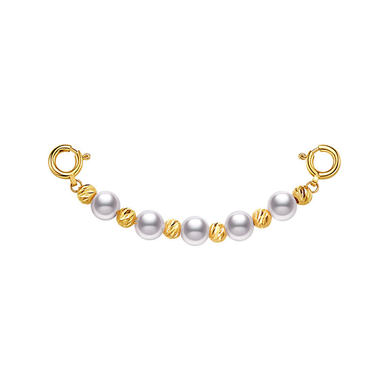 美奈18k金akoya海水珍珠延长链