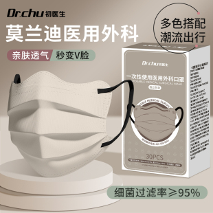 透气 莫兰迪医用外科口罩一次性医疗正品 女高颜值2025新款 夏季 薄款