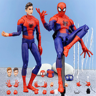 蜘蛛侠千值练彼得帕克手办迈尔斯纵横宇宙玩偶格温可动人偶玩具