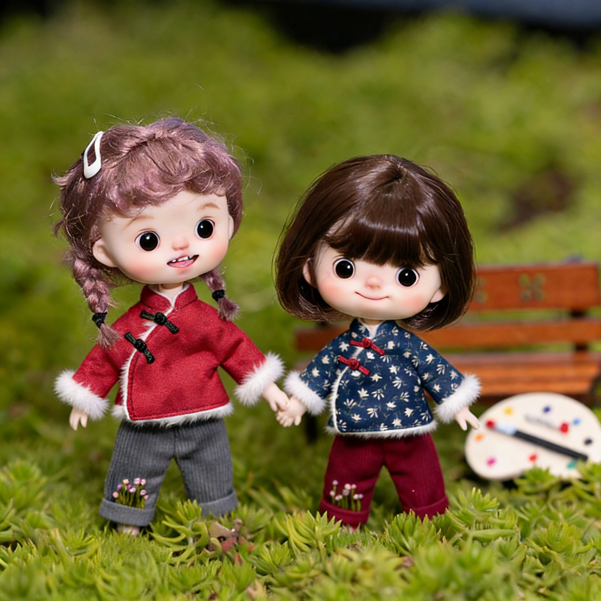 ob11娃衣 P9 GSC粘土人Molly bjd 喜气洋洋过新年唐装拜年服套装,玩具/童车/益智/积木/模型,娃娃/配件/着替,淘宝优惠券,粉丝福利购,淘宝优惠卷