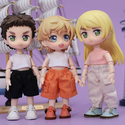 ob11娃衣 口袋工装裤 长裤 molly娃衣 1/12分bjd娃娃衣服 GSC素体