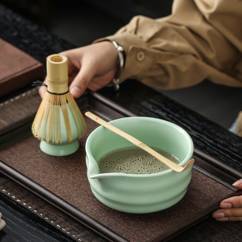 传统抹茶器具套装仿宋代点茶碗